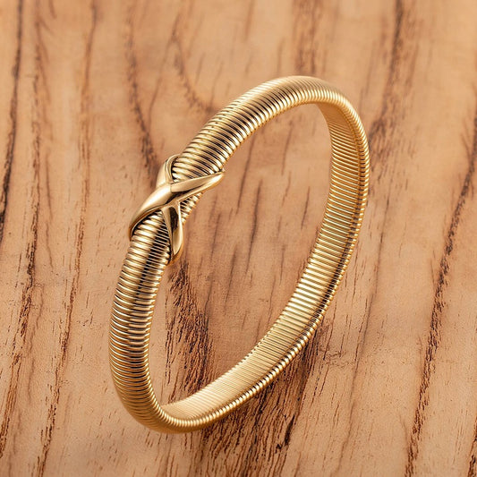 Trend Jewelry Vintage Stainless Steel Men Bracelets Bangles Women Personality Punk Bracelet For Male Female Couple Gift Gold