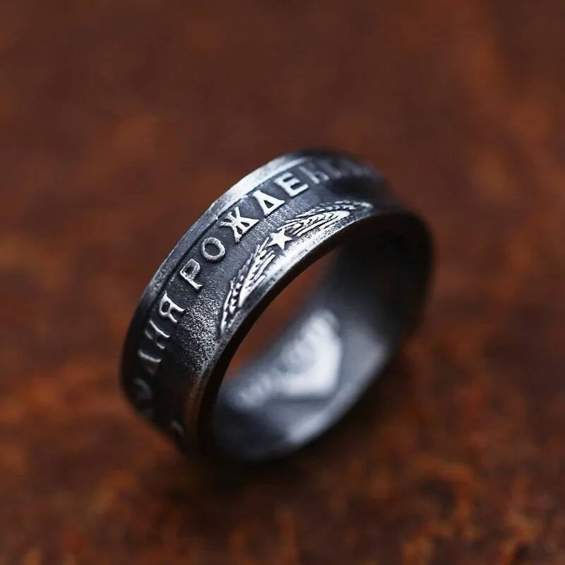 Punk Skull Stainless Steel Ring with Zircon – Vintage Biker Statement