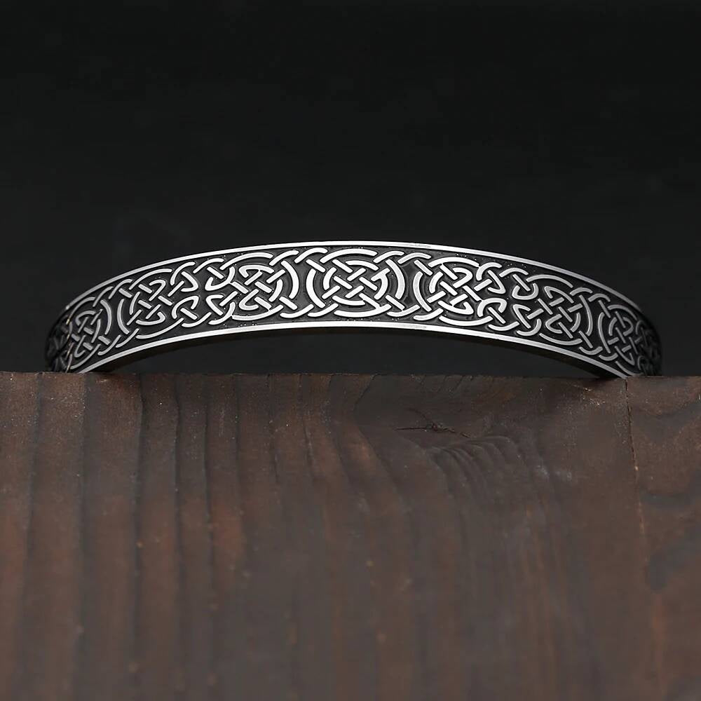 Viking Rune Bracelet – Nordic Stainless Steel Cuff