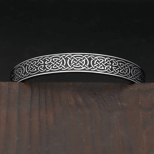 Viking Rune Bracelet – Nordic Stainless Steel Cuff