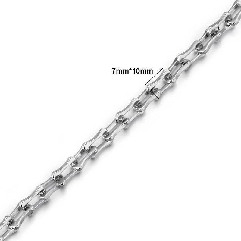 1 piece Punk Large Stainless Steel Handmade Link Chain Bracelet Necklace For Women Men Jewelry Gift Not allergic style 6