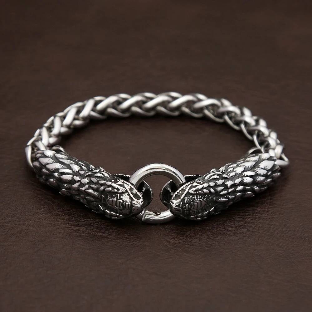 Wolf Head Chain Bracelet – Stainless Steel