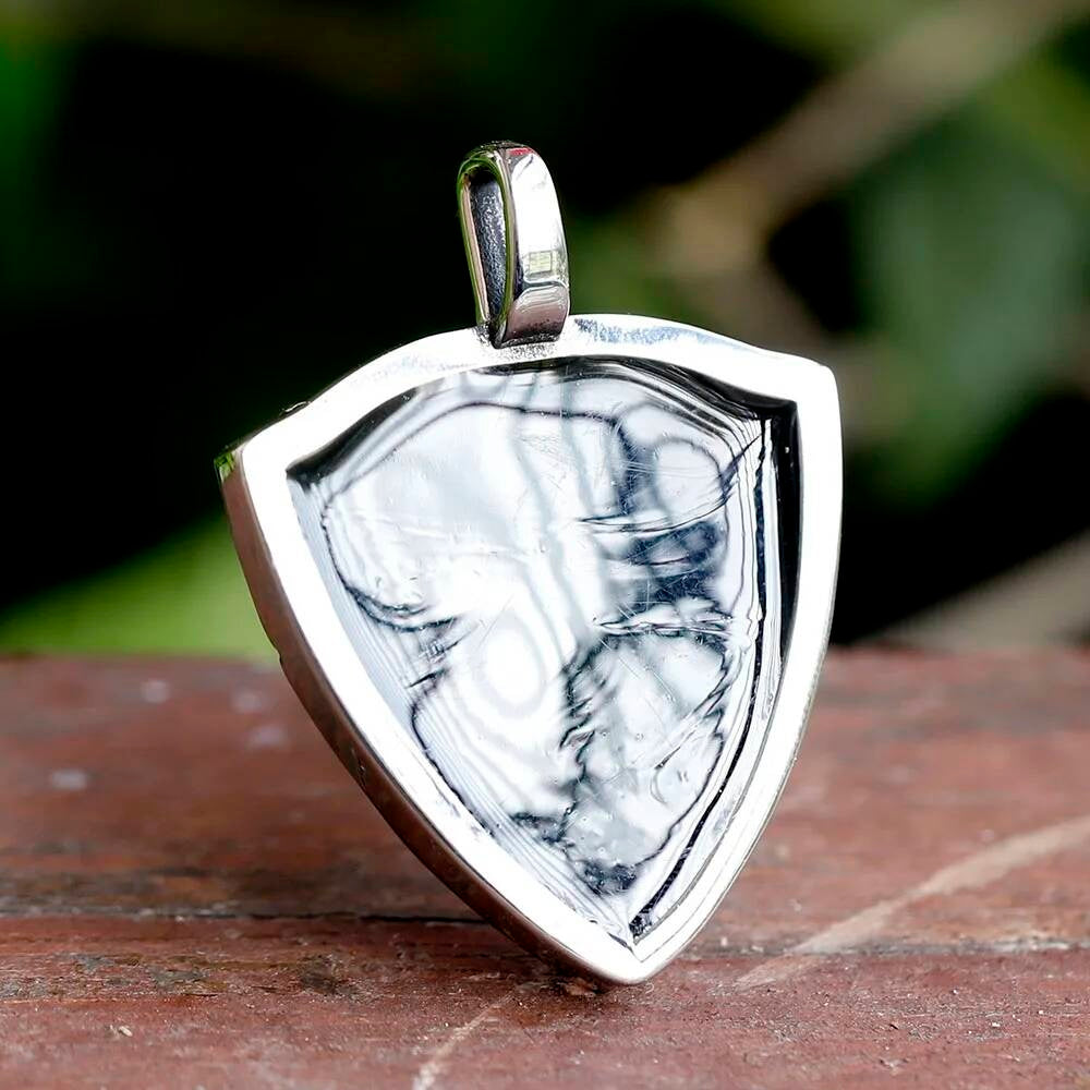 316L Stainless Steel Vintage Mirror Flower Pendant Necklace Unisex Fashion Jewelry Gift