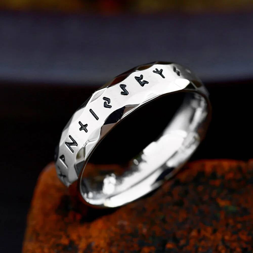 Vintage Viking Rune Ring – 316L Stainless Steel Unisex Norse Amulet Style A