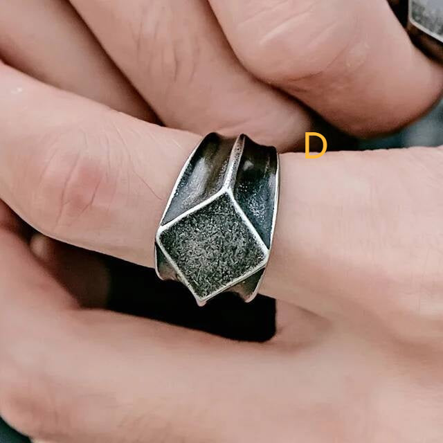 Modern Square Signet Ring – 316L Stainless Steel Minimalist Band