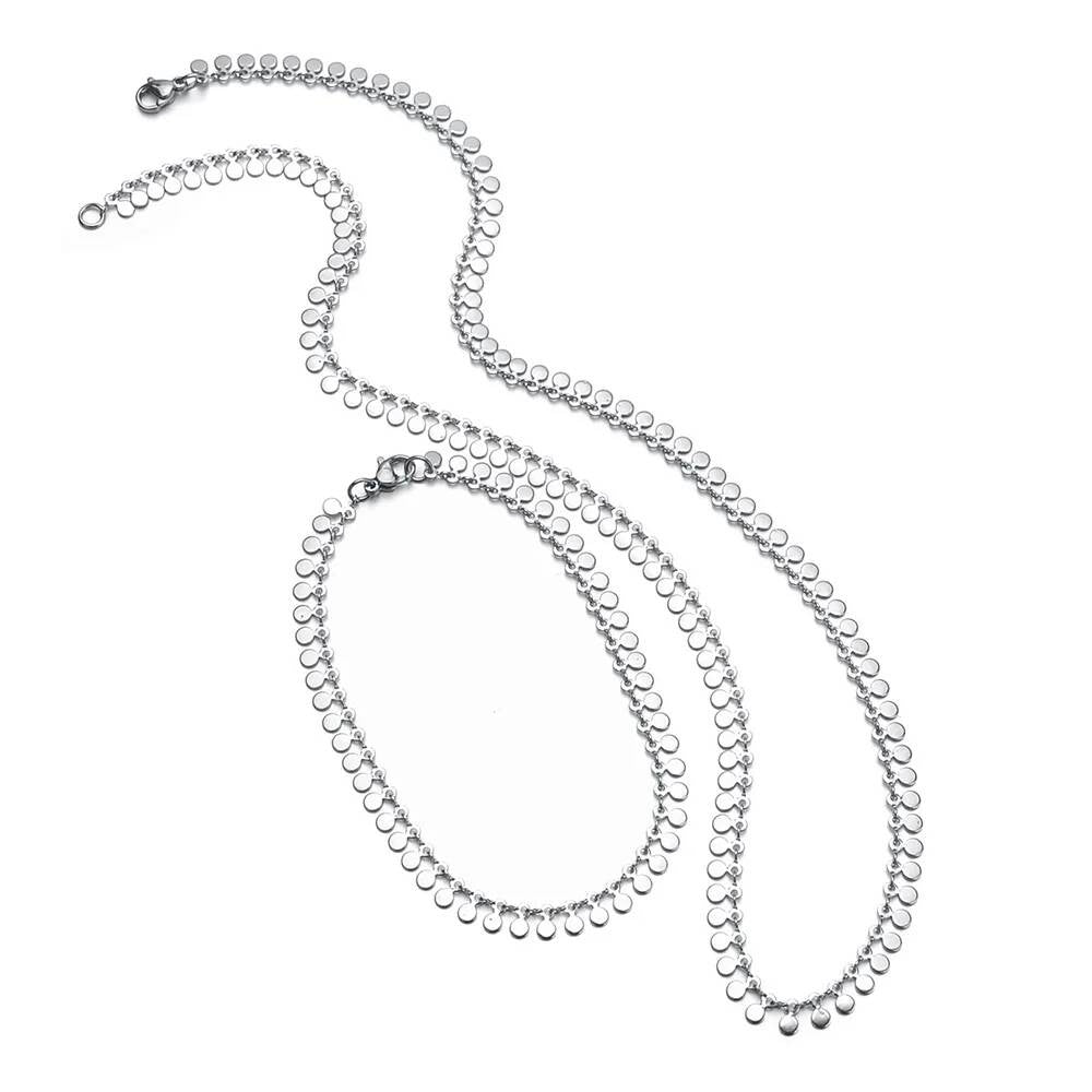 1 piece Stainless Steel Water Drop Handmade Link Chain for Men Women DIY Jewelry Making Bracelet Anklet Necklace
