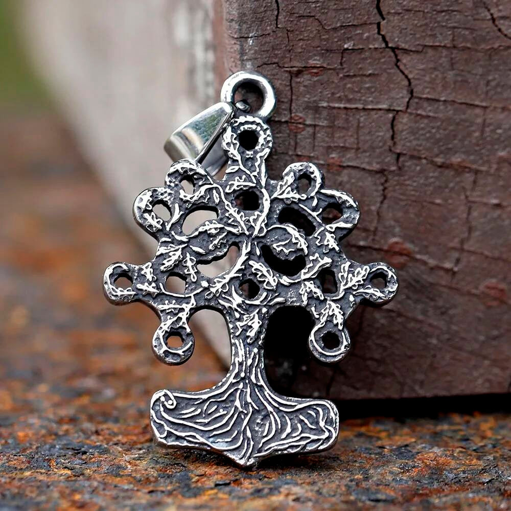 Tree of Life Pendant – Silver Norse Symbol of Growth and Unity