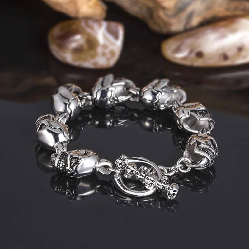 Gold/Black/Sier Color Devil Skull Head Bracelet Men 316L Stainless Steel Daily Jewelry