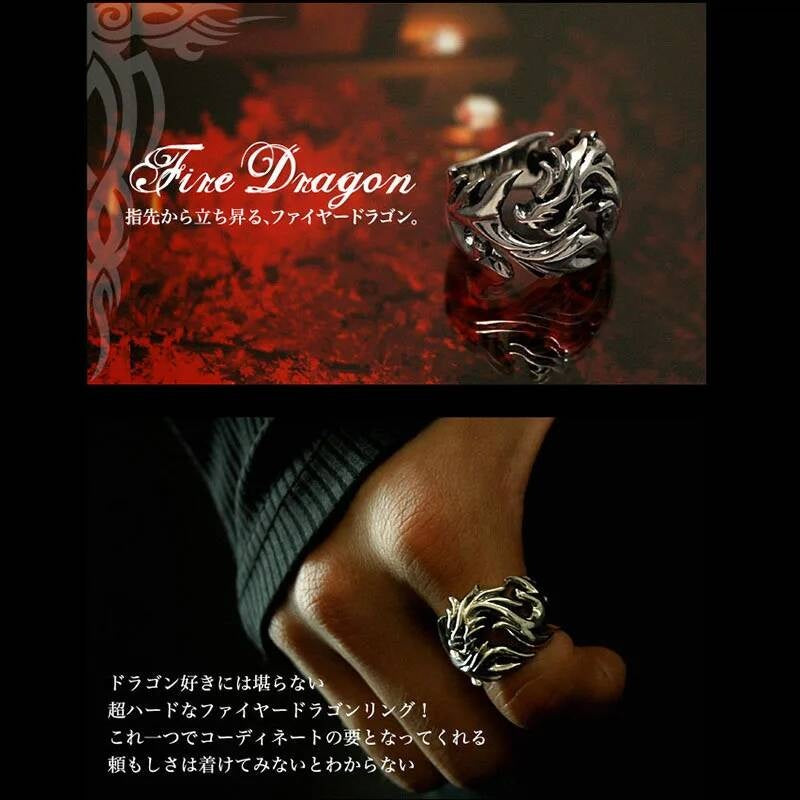 Solid Dragon Signet Ring - Stainless Steel Men's Biker Jewelry for Bold Style