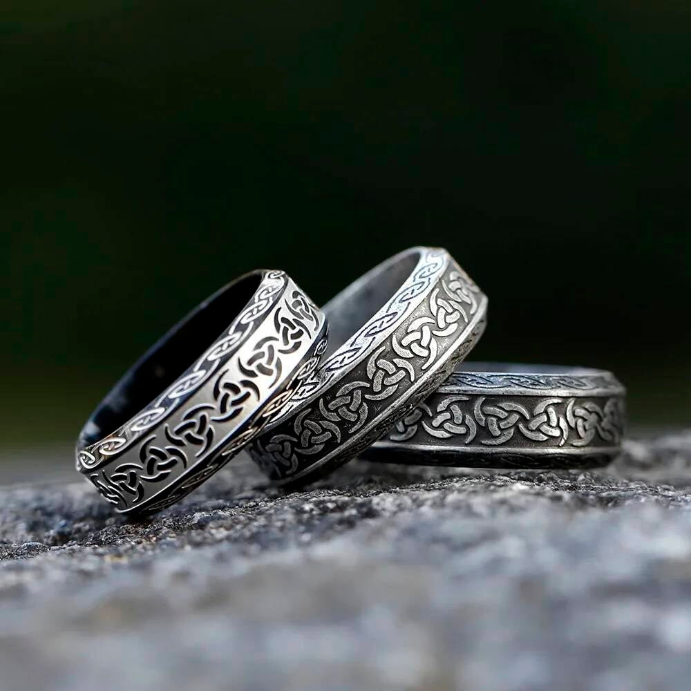 Viking Rune Skull Amulet Ring – 316L Stainless Steel Youth Gothic Jewelry